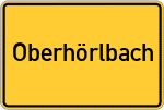 Place name sign Oberhörlbach, Niederbayern