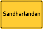 Place name sign Sandharlanden