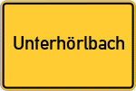 Place name sign Unterhörlbach, Niederbayern
