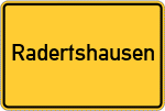 Place name sign Radertshausen