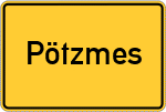 Place name sign Pötzmes