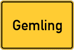 Place name sign Gemling
