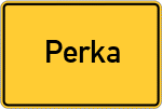 Place name sign Perka