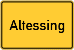Place name sign Altessing