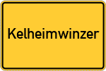 Place name sign Kelheimwinzer