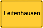 Place name sign Leitenhausen