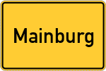 Place name sign Mainburg