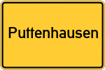 Place name sign Puttenhausen