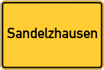 Place name sign Sandelzhausen