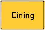 Place name sign Eining