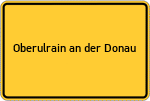 Place name sign Oberulrain an der Donau