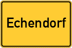 Place name sign Echendorf, Oberpfalz