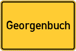 Place name sign Georgenbuch, Oberpfalz