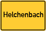 Place name sign Helchenbach