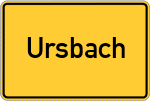 Place name sign Ursbach