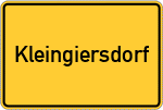 Place name sign Kleingiersdorf