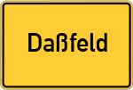 Place name sign Daßfeld