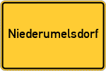 Place name sign Niederumelsdorf