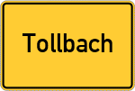 Place name sign Tollbach