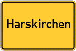 Place name sign Harskirchen