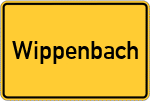 Place name sign Wippenbach