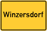Place name sign Winzersdorf, Niederbayern