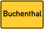 Place name sign Buchenthal, Niederbayern