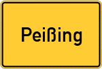 Place name sign Peißing