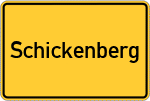 Place name sign Schickenberg, Niederbayern