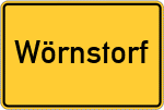 Place name sign Wörnstorf