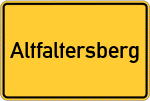 Place name sign Altfaltersberg