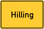 Place name sign Hilling