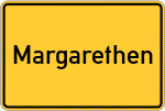 Place name sign Margarethen, Kreis Vilsbiburg