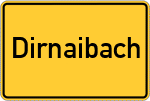 Place name sign Dirnaibach