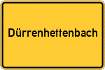 Place name sign Dürrenhettenbach