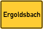 Place name sign Ergoldsbach