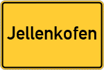 Place name sign Jellenkofen