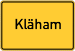 Place name sign Kläham