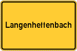 Place name sign Langenhettenbach