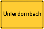 Place name sign Unterdörnbach