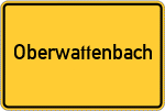 Place name sign Oberwattenbach