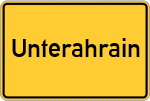 Place name sign Unterahrain