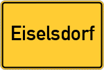 Place name sign Eiselsdorf, Niederbayern