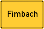 Place name sign Fimbach, Niederbayern