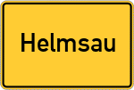 Place name sign Helmsau, Niederbayern