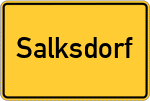 Place name sign Salksdorf, Niederbayern