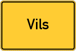 Place name sign Vils, Niederbayern