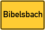 Place name sign Bibelsbach, Niederbayern