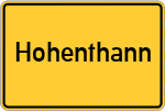 Place name sign Hohenthann