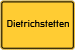 Place name sign Dietrichstetten